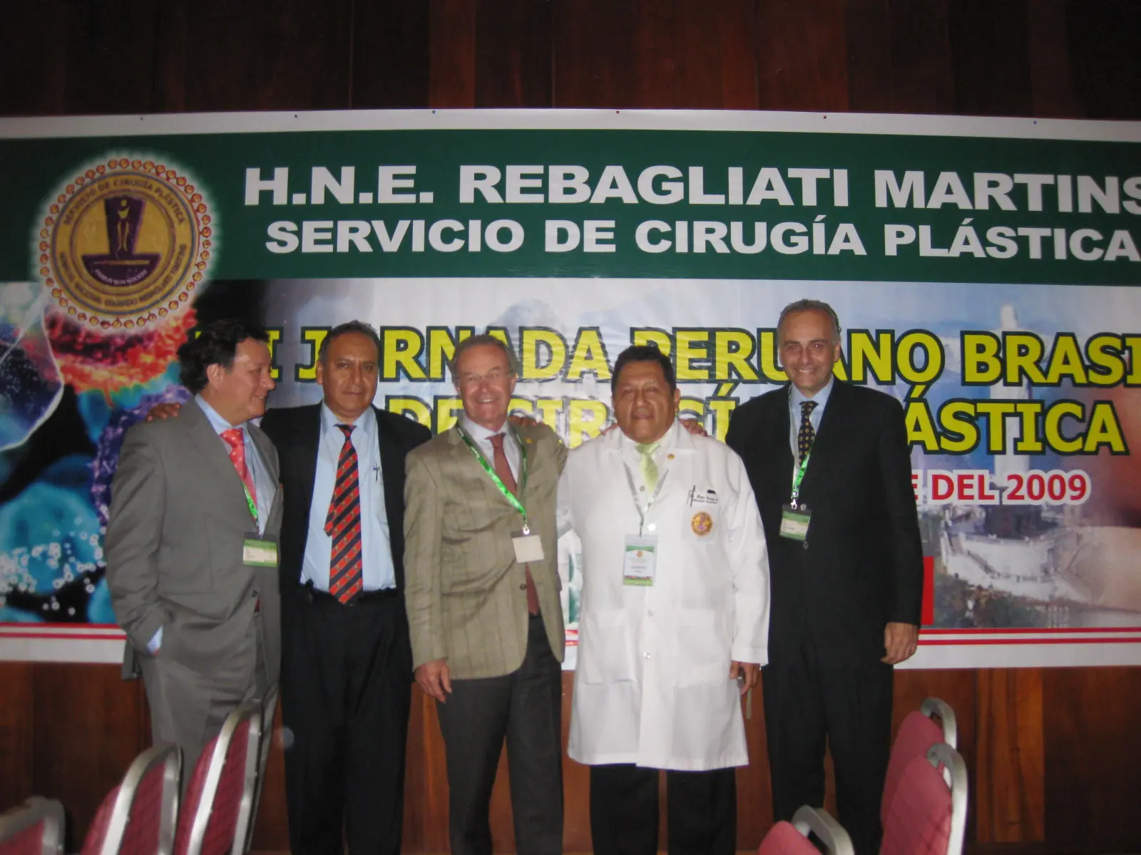 Dr. Raul González, Dr. Edwin Vásquez, Dr. Gino Rigotti, Dr. Rubén Ormeño, Dr. Fabio Nahas. 