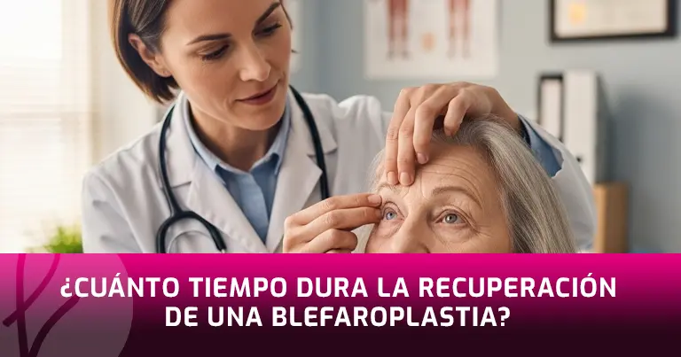 ¿Cuánto tiempo dura la recuperación de una blefaroplastia?