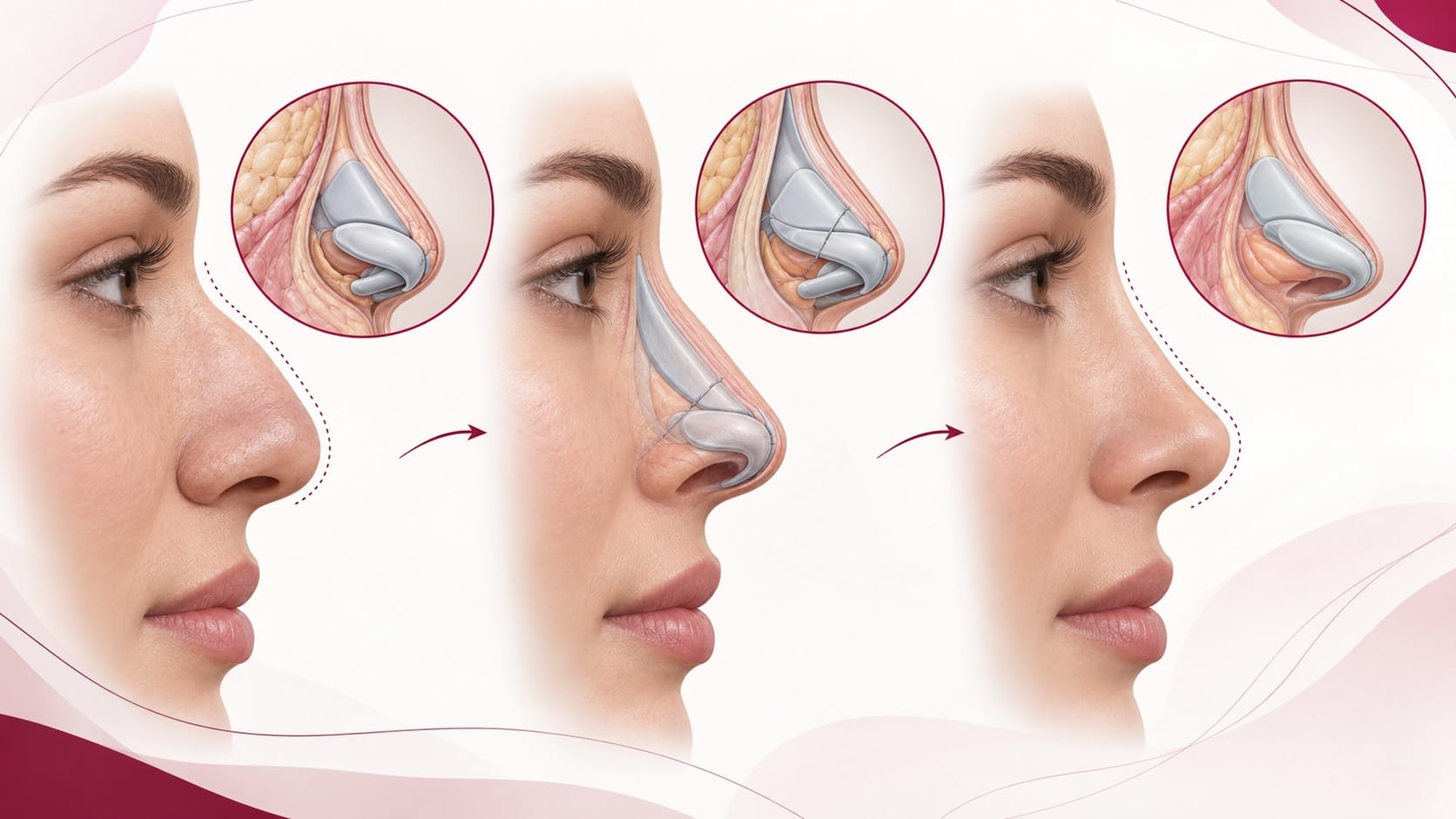 Adaptación de los tejidos después de una rinoplastia