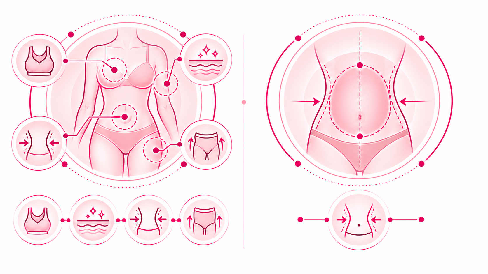 Comparación de alcance entre Mommy Makeover y lipoabdominoplastia