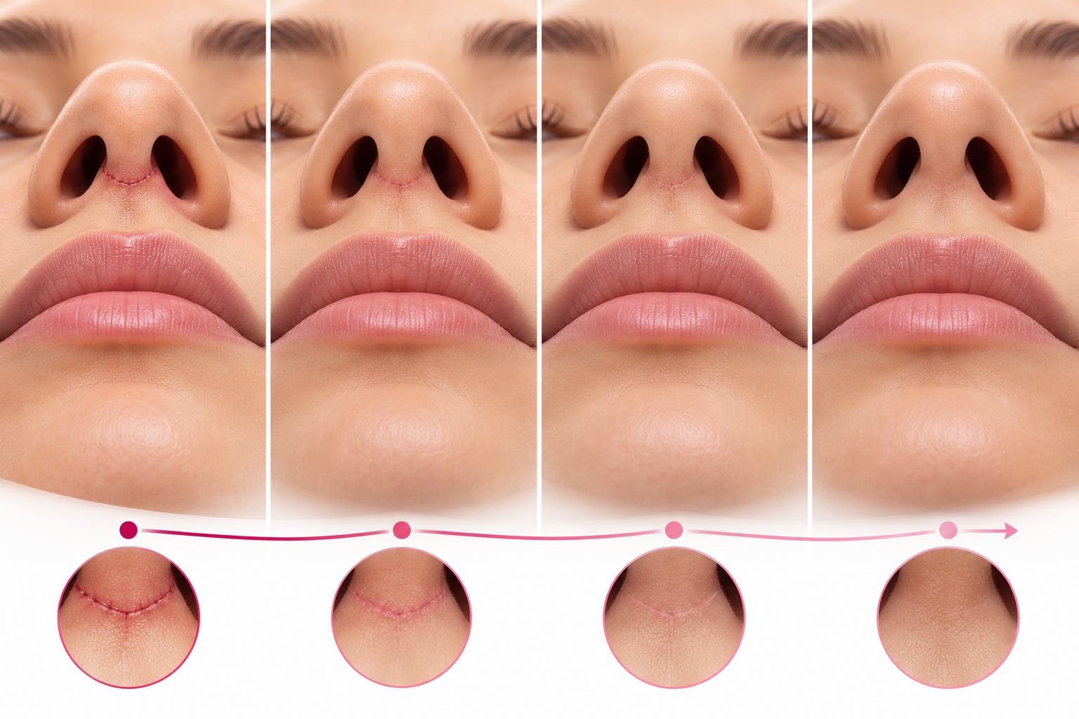 evolucion cicatriz rinoplastia