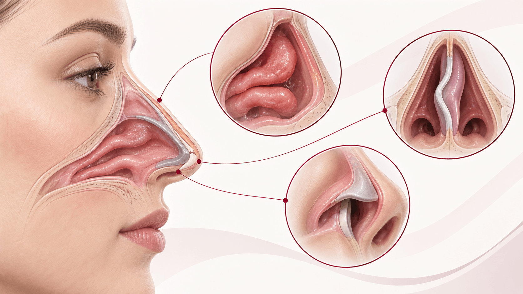 Vía aérea nasal y causas de obstrucción después de rinoplastia