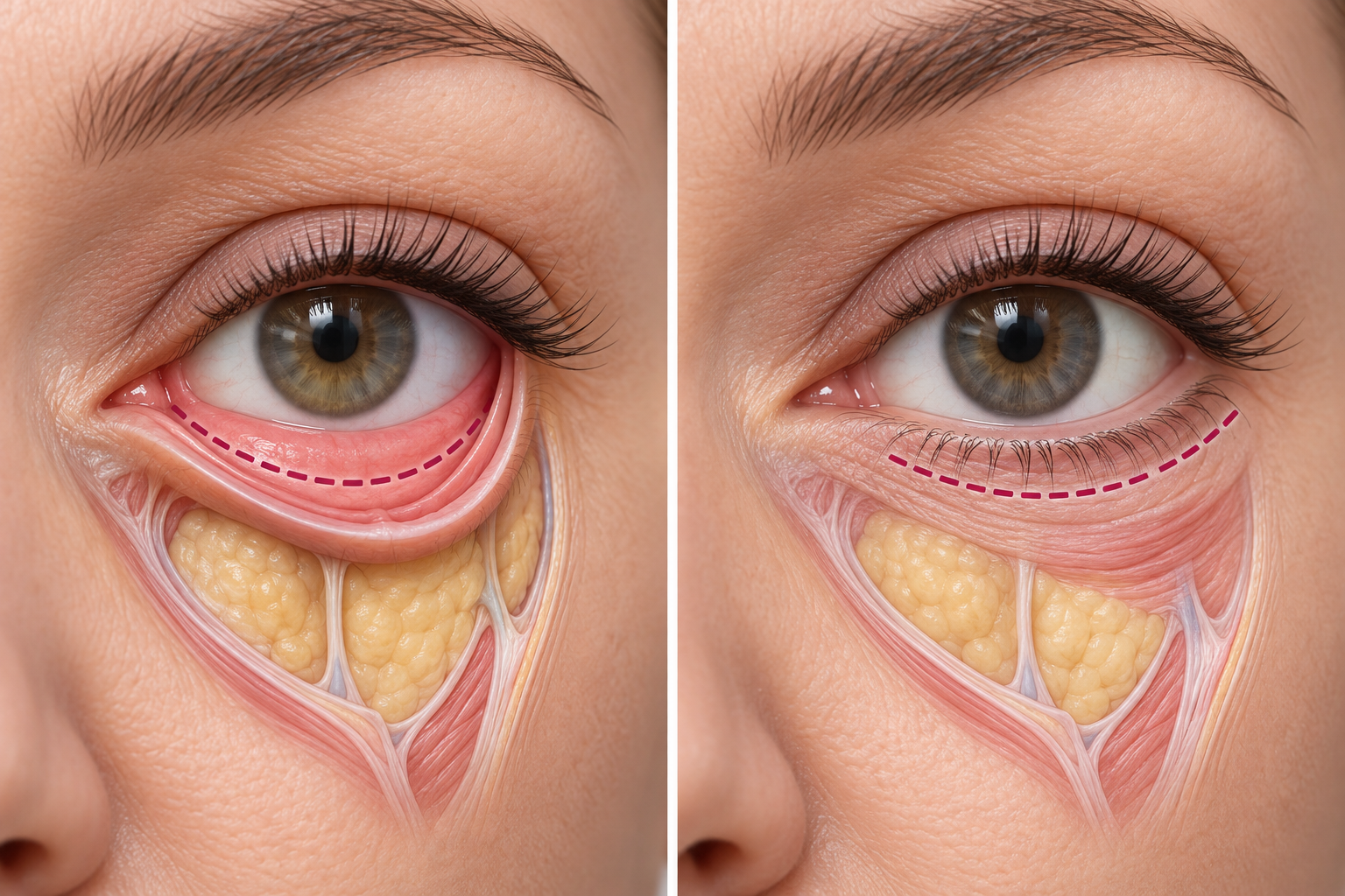 vias transconjuntival transcutanea