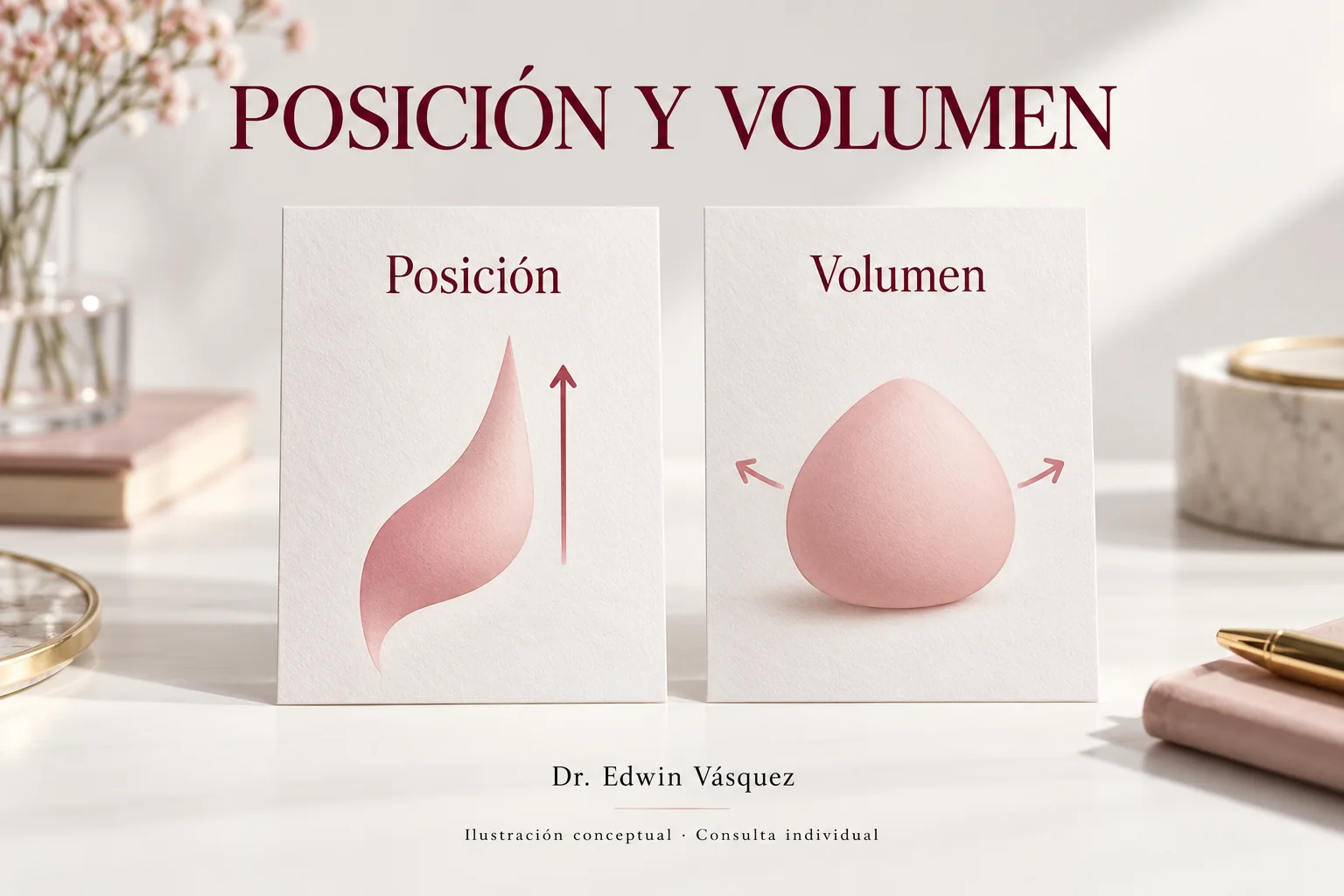 Modelos educativos para distinguir elevación y aumento mamario — imagen ilustrativa